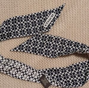 Coach Black and White Scarf